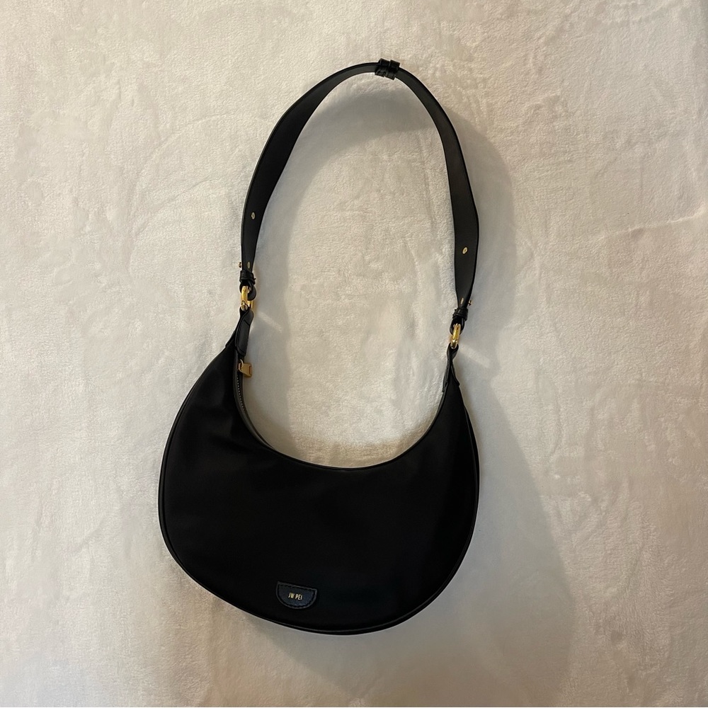 JW PEI CARLY NYLON SADDLE BAG BLACK